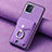 Coque Silicone Gel Motif Cuir Housse Etui SD1 pour Samsung Galaxy A03 Violet