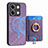 Coque Silicone Gel Motif Cuir Housse Etui SD1 pour Xiaomi Redmi Note 13 5G Violet Clair