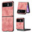 Coque Silicone Gel Motif Cuir Housse Etui SD11 pour Motorola Moto Razr 40 Ultra 5G Rose