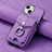 Coque Silicone Gel Motif Cuir Housse Etui SD15 pour Apple iPhone 13 Violet Clair