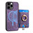 Coque Silicone Gel Motif Cuir Housse Etui SD17 pour Apple iPhone 14 Pro Violet Clair