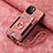 Coque Silicone Gel Motif Cuir Housse Etui SD2 pour Apple iPhone 13 Pro Rose