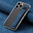 Coque Silicone Gel Motif Cuir Housse Etui SD2 pour Apple iPhone 14 Pro Max Bleu