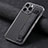 Coque Silicone Gel Motif Cuir Housse Etui SD2 pour Apple iPhone 14 Pro Max Noir