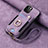 Coque Silicone Gel Motif Cuir Housse Etui SD2 pour Apple iPhone 14 Pro Violet Clair