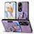 Coque Silicone Gel Motif Cuir Housse Etui SD2 pour Huawei Honor 90 Pro 5G Violet Clair