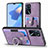 Coque Silicone Gel Motif Cuir Housse Etui SD2 pour Oppo A16 Violet Clair