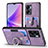 Coque Silicone Gel Motif Cuir Housse Etui SD2 pour Oppo A57 5G Violet Clair