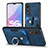 Coque Silicone Gel Motif Cuir Housse Etui SD2 pour Oppo A78 5G Bleu