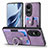 Coque Silicone Gel Motif Cuir Housse Etui SD2 pour Oppo Reno10 5G Violet Clair