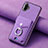 Coque Silicone Gel Motif Cuir Housse Etui SD2 pour Samsung Galaxy A04 4G Violet Clair