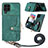 Coque Silicone Gel Motif Cuir Housse Etui SD2 pour Samsung Galaxy A12 5G Vert