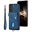 Coque Silicone Gel Motif Cuir Housse Etui SD2 pour Samsung Galaxy S24 5G Bleu