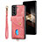 Coque Silicone Gel Motif Cuir Housse Etui SD2 pour Samsung Galaxy S24 Plus 5G Rose