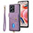 Coque Silicone Gel Motif Cuir Housse Etui SD2 pour Xiaomi Redmi Note 12 4G Violet Clair