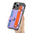 Coque Silicone Gel Motif Cuir Housse Etui SD3 pour Apple iPhone 15 Pro Max Violet Clair