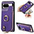 Coque Silicone Gel Motif Cuir Housse Etui SD3 pour Google Pixel 8 5G Violet