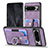 Coque Silicone Gel Motif Cuir Housse Etui SD3 pour Google Pixel 8 Pro 5G Violet