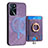 Coque Silicone Gel Motif Cuir Housse Etui SD3 pour Oppo A16 Violet Clair