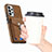 Coque Silicone Gel Motif Cuir Housse Etui SD3 pour Samsung Galaxy A13 4G Petit