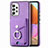 Coque Silicone Gel Motif Cuir Housse Etui SD3 pour Samsung Galaxy A32 4G Violet