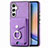 Coque Silicone Gel Motif Cuir Housse Etui SD3 pour Samsung Galaxy A34 5G Violet Clair