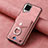 Coque Silicone Gel Motif Cuir Housse Etui SD3 pour Samsung Galaxy F12 Rose