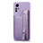 Coque Silicone Gel Motif Cuir Housse Etui SD3 pour Xiaomi Redmi Note 12S Violet