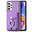 Coque Silicone Gel Motif Cuir Housse Etui SD4 pour Samsung Galaxy A23 4G Violet