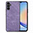 Coque Silicone Gel Motif Cuir Housse Etui SD4 pour Samsung Galaxy A34 5G Violet Clair