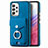 Coque Silicone Gel Motif Cuir Housse Etui SD4 pour Samsung Galaxy A53 5G Bleu