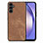 Coque Silicone Gel Motif Cuir Housse Etui SD4 pour Samsung Galaxy A54 5G Marron