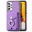 Coque Silicone Gel Motif Cuir Housse Etui SD4 pour Samsung Galaxy A72 4G Violet