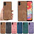 Coque Silicone Gel Motif Cuir Housse Etui SD4 pour Samsung Galaxy F04 Petit