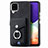 Coque Silicone Gel Motif Cuir Housse Etui SD4 pour Samsung Galaxy M32 4G Noir