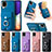 Coque Silicone Gel Motif Cuir Housse Etui SD4 pour Samsung Galaxy M32 4G Petit