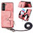 Coque Silicone Gel Motif Cuir Housse Etui SD4 pour Samsung Galaxy S22 5G Petit