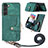 Coque Silicone Gel Motif Cuir Housse Etui SD4 pour Samsung Galaxy S22 5G Vert