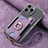 Coque Silicone Gel Motif Cuir Housse Etui SD5 pour Apple iPhone 14 Pro Max Violet