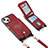 Coque Silicone Gel Motif Cuir Housse Etui SD5 pour Apple iPhone 14 Rouge