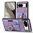 Coque Silicone Gel Motif Cuir Housse Etui SD5 pour Google Pixel 8 5G Violet