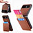 Coque Silicone Gel Motif Cuir Housse Etui SD5 pour Motorola Moto Razr 40 5G Marron