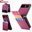 Coque Silicone Gel Motif Cuir Housse Etui SD5 pour Motorola Moto Razr 40 5G Violet Clair