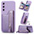 Coque Silicone Gel Motif Cuir Housse Etui SD5 pour Samsung Galaxy A34 5G Violet