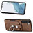 Coque Silicone Gel Motif Cuir Housse Etui SD5 pour Samsung Galaxy S22 Plus 5G Petit