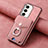 Coque Silicone Gel Motif Cuir Housse Etui SD6 pour Samsung Galaxy S22 5G Rose