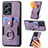 Coque Silicone Gel Motif Cuir Housse Etui SD6 pour Xiaomi Redmi Note 12 4G Violet Clair