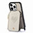 Coque Silicone Gel Motif Cuir Housse Etui SD7 pour Apple iPhone 13 Pro Gris