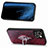 Coque Silicone Gel Motif Cuir Housse Etui SD7 pour Apple iPhone 14 Rouge