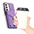 Coque Silicone Gel Motif Cuir Housse Etui SD7 pour Samsung Galaxy S22 5G Petit